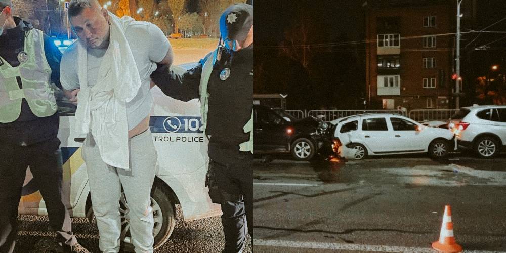 В Киеве пьяный водитель сбил патрульного  