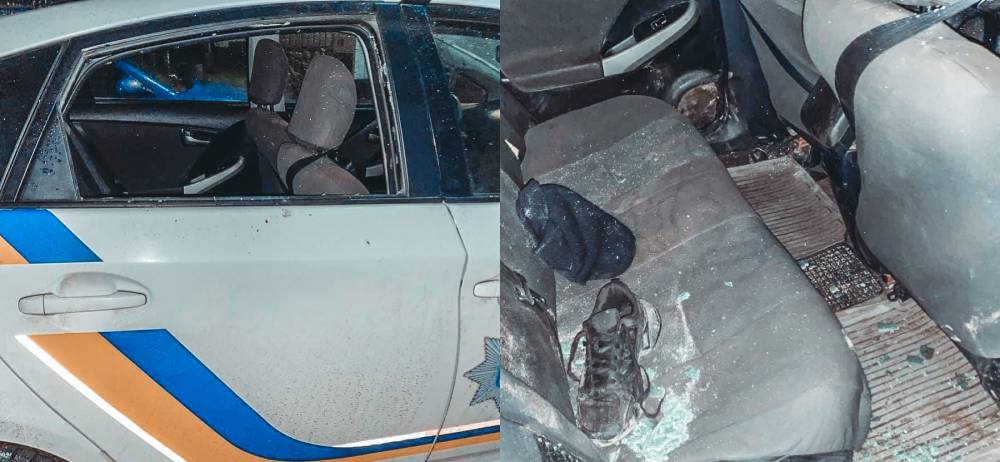 В Костополе подозреваемый повредил полицейское авто